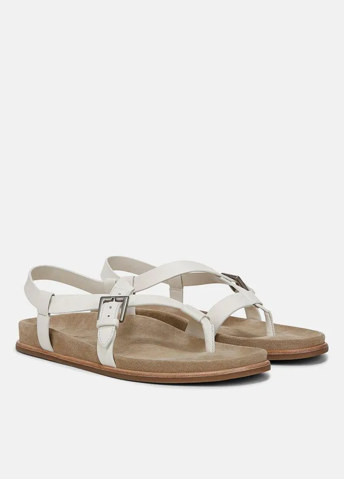 Shoes Women Vince Franca Leather Sandal Milk Shoes Women Vince Franca Leather Sandal Milk