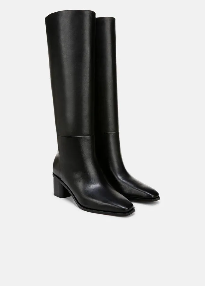 Shoes Women Vince Gerrie Leather Knee Boot Black Shoes Women Vince Gerrie Leather Knee Boot Black