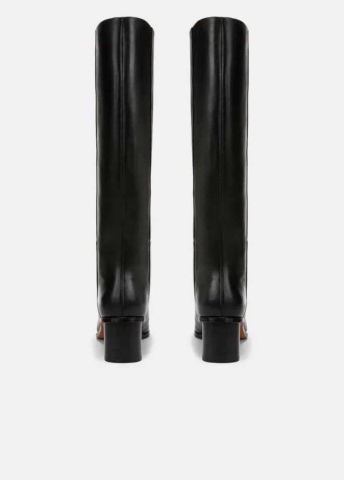 Shoes Women Vince Gerrie Leather Knee Boot Black Shoes Women Vince Gerrie Leather Knee Boot Black