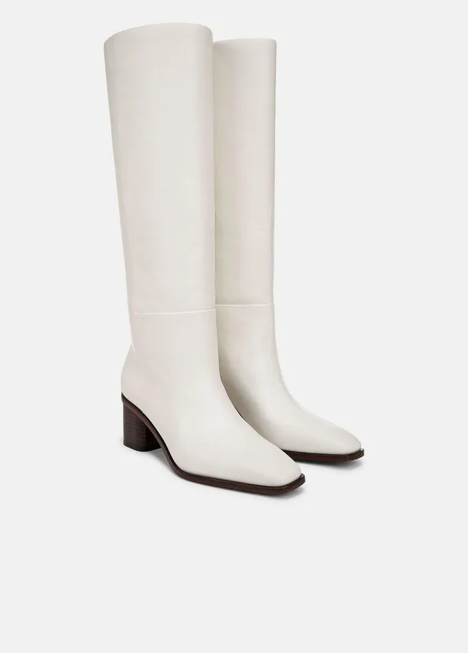 Shoes Women Vince Gerrie Leather Knee Boot Milk Shoes Women Vince Gerrie Leather Knee Boot Milk