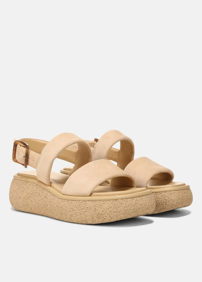 Shoes Women Vince Laguna Suede Leather Platform Sandal Blonde Shoes Women Vince Laguna Suede Leather Platform Sandal Blonde