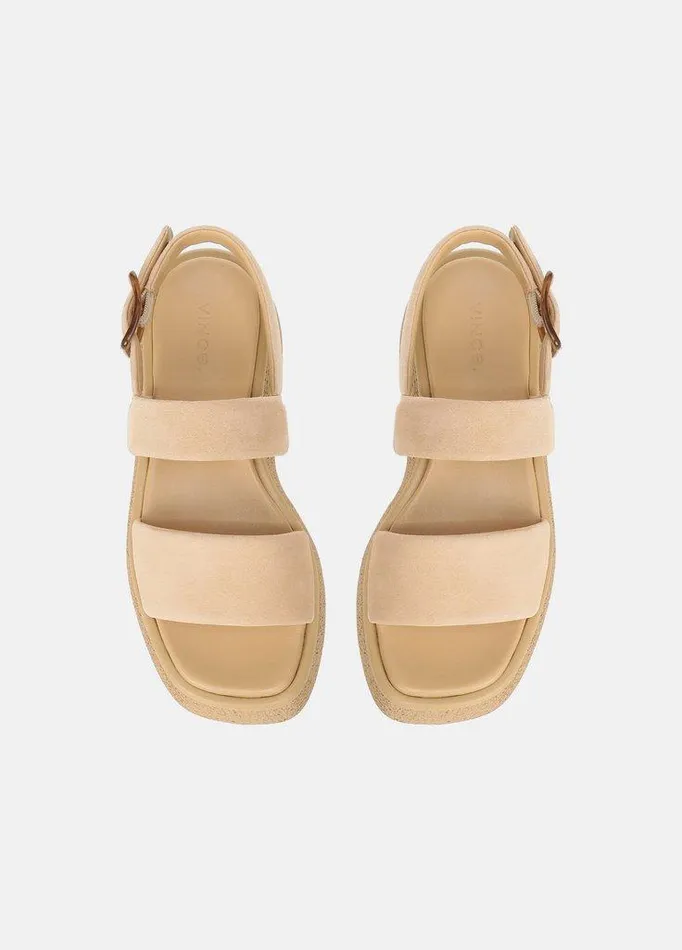 Shoes Women Vince Laguna Suede Leather Platform Sandal Blonde Shoes Women Vince Laguna Suede Leather Platform Sandal Blonde