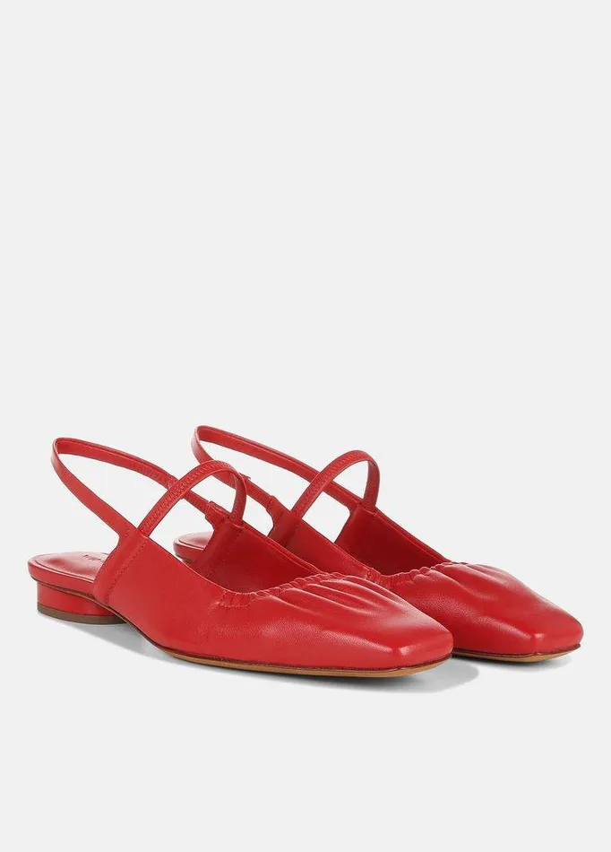 Shoes Women Vince Venice Leather Slingback Flat Crimson Shoes Women Vince Venice Leather Slingback Flat Crimson