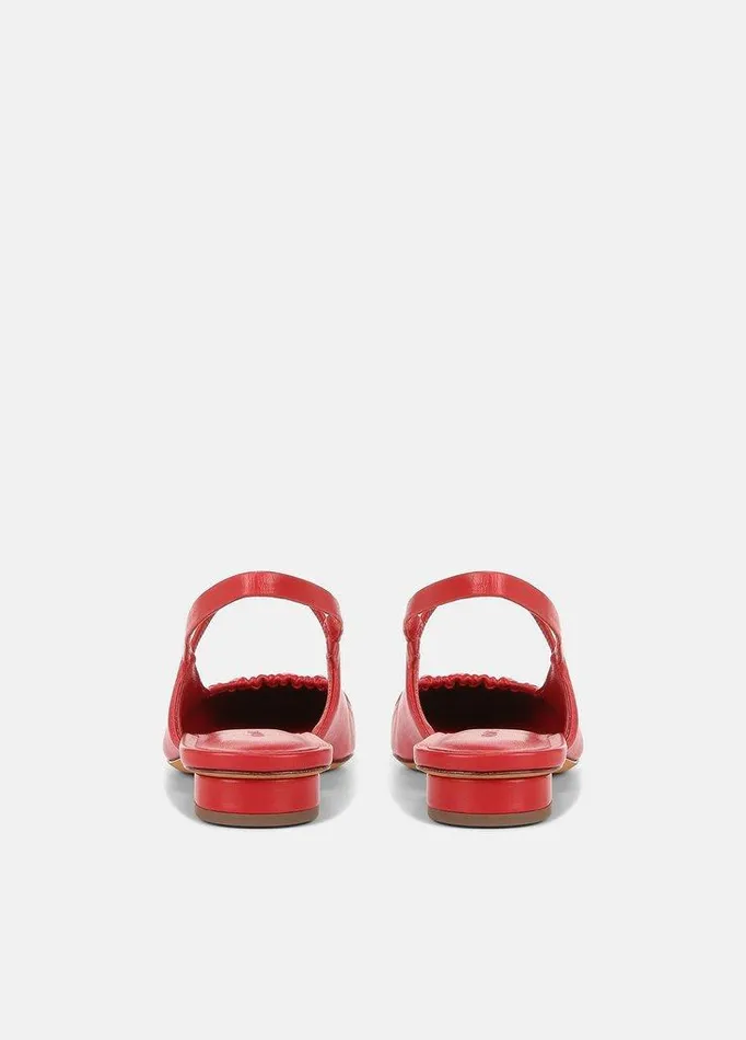 Shoes Women Vince Venice Leather Slingback Flat Crimson Shoes Women Vince Venice Leather Slingback Flat Crimson