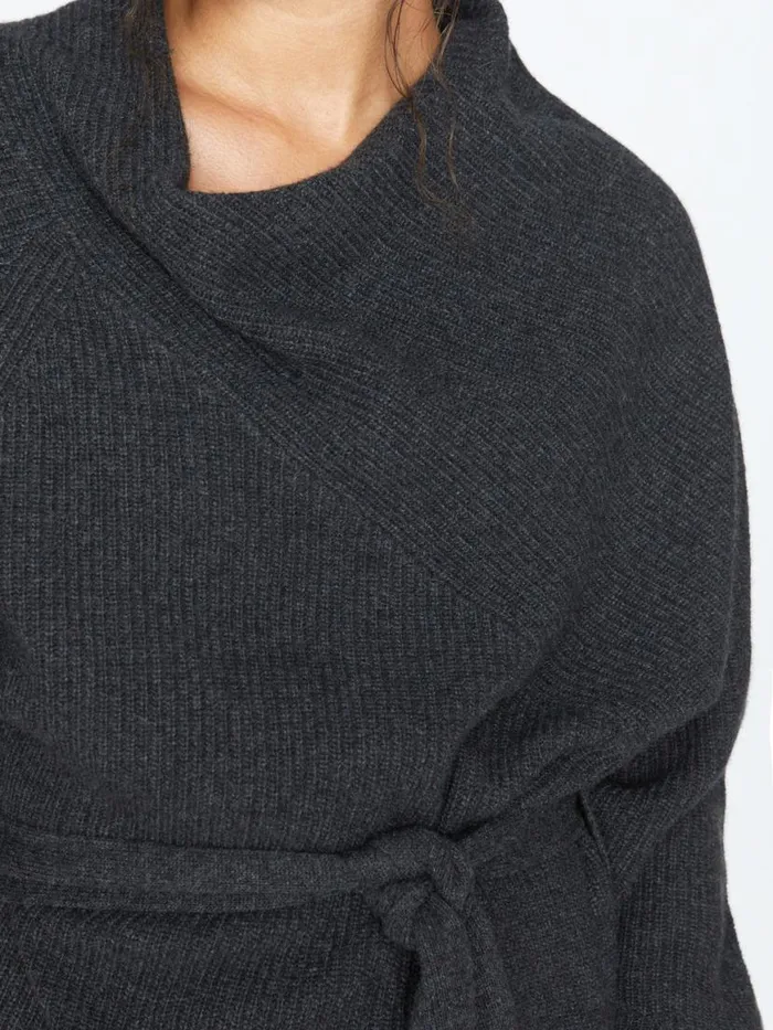 Shop Brochu Walker Dresses The Leith Belted Dress Dark Charcoal Melange