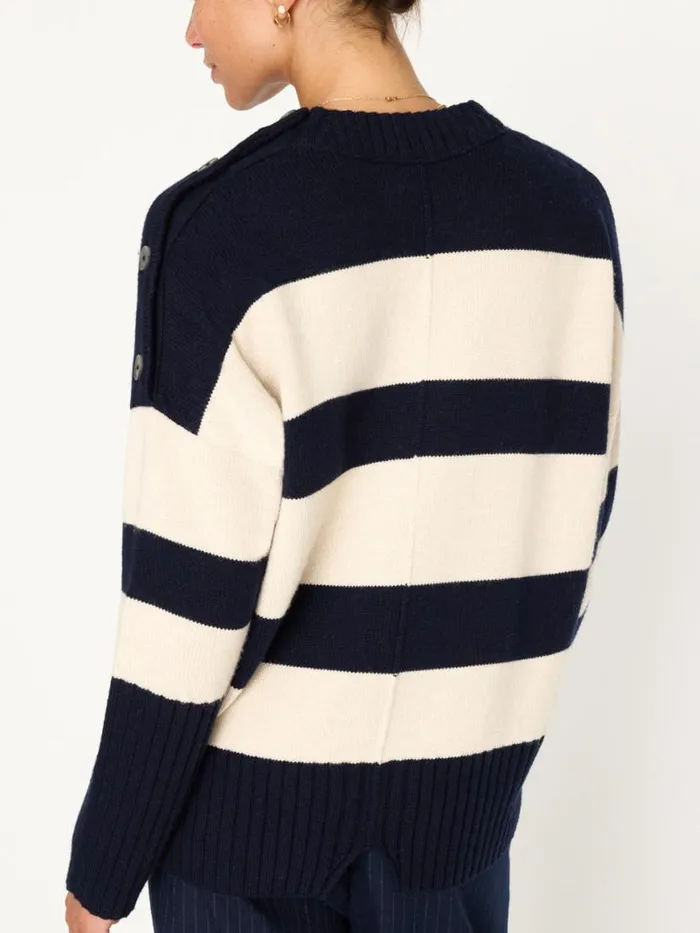 Shop Brochu Walker Sweaters The Cy Stripe Sweater Atlas Stripe