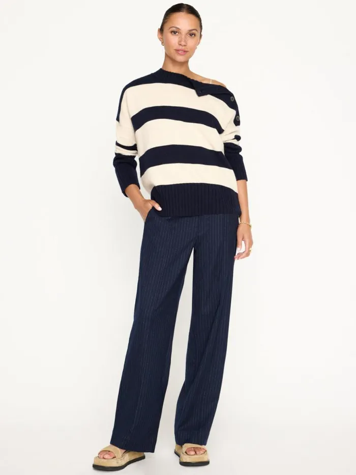 Shop Brochu Walker Sweaters The Cy Stripe Sweater Atlas Stripe