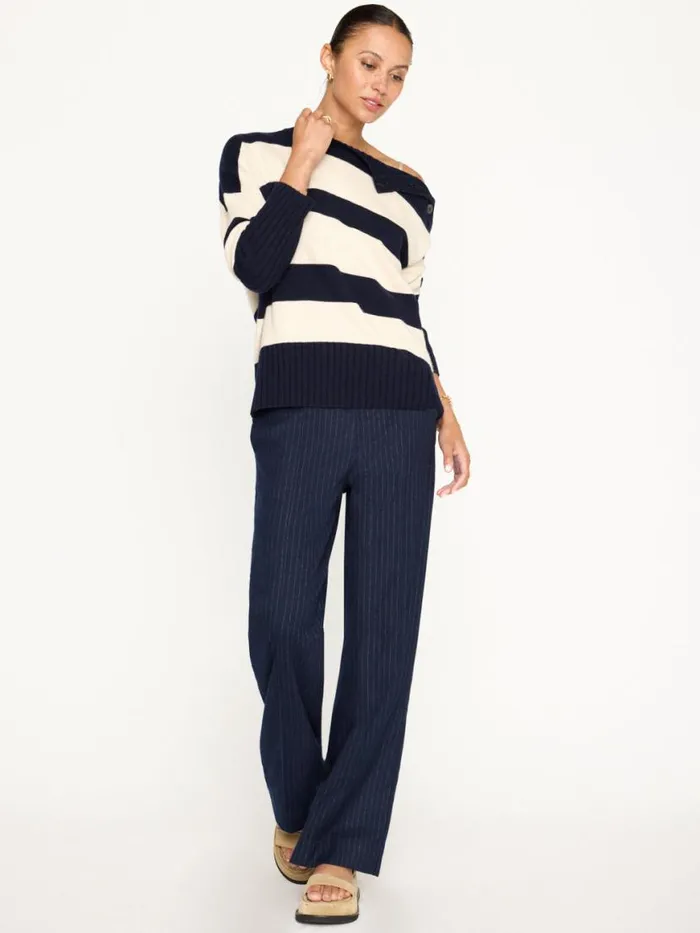 Shop Brochu Walker Sweaters The Cy Stripe Sweater Atlas Stripe