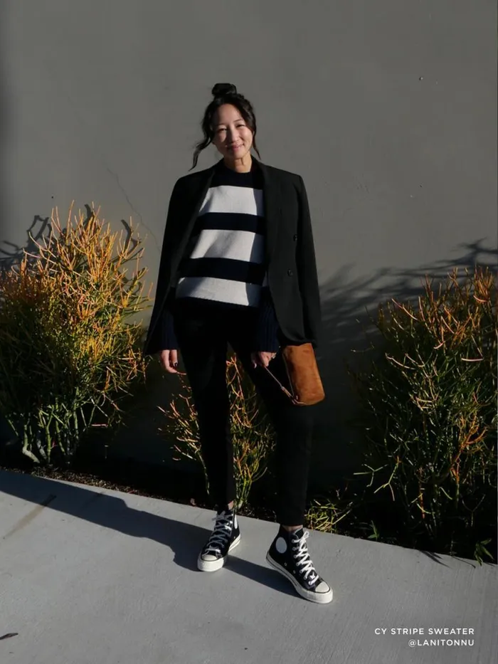 Shop Brochu Walker Sweaters The Cy Stripe Sweater Atlas Stripe