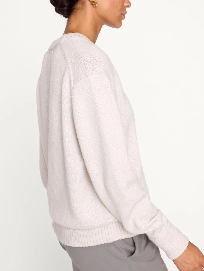 Shop Brochu Walker Sweaters The Emery Knit Vee Sweatshirt Dove Grey