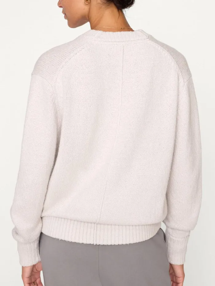 Shop Brochu Walker Sweaters The Emery Knit Vee Sweatshirt Dove Grey
