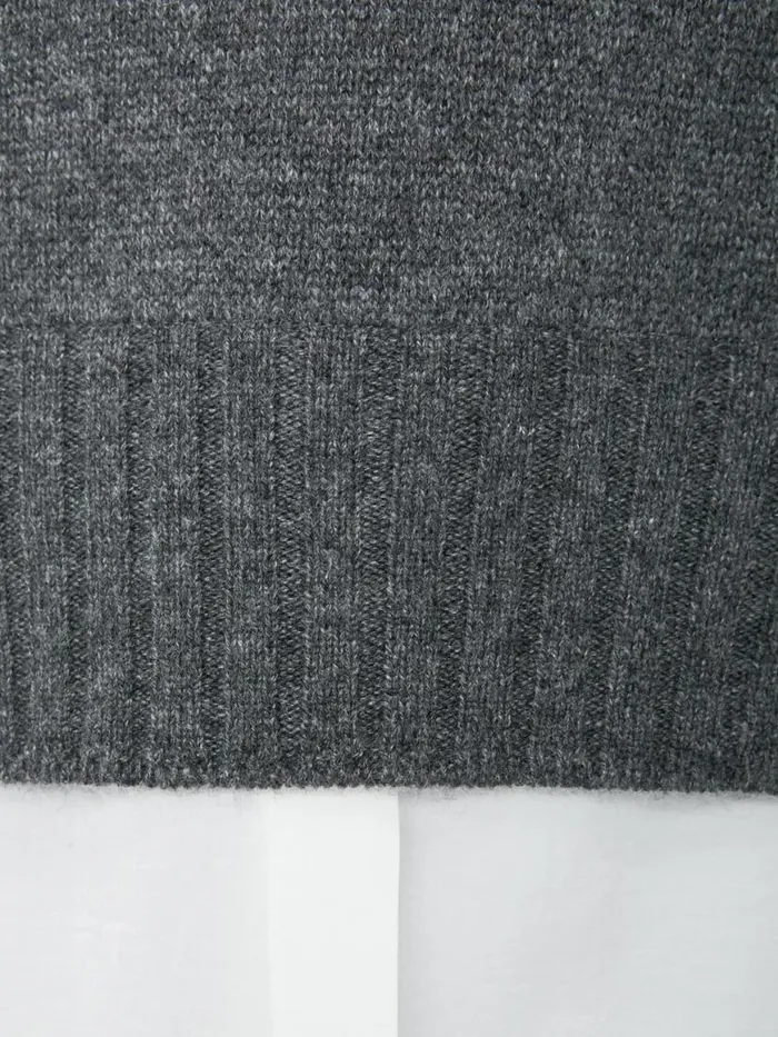 Shop Brochu Walker Sweaters The Jolie Fringe Layered Looker Flannel Melange With White Underlayer
