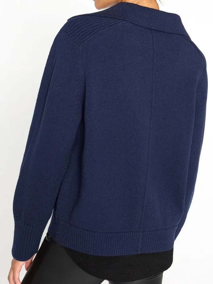 Shop Brochu Walker Sweaters The Rainer Layered Looker Navy