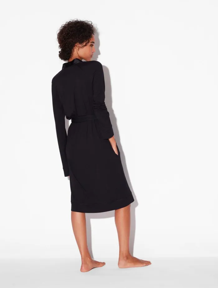 Short Robe In Onyx Sleepwear La Perla Robes