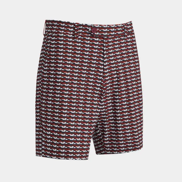 Shorts Men GFORE BRICK STRIPE MAVERICK 4WAY STRETCH SHORT Cabernet
