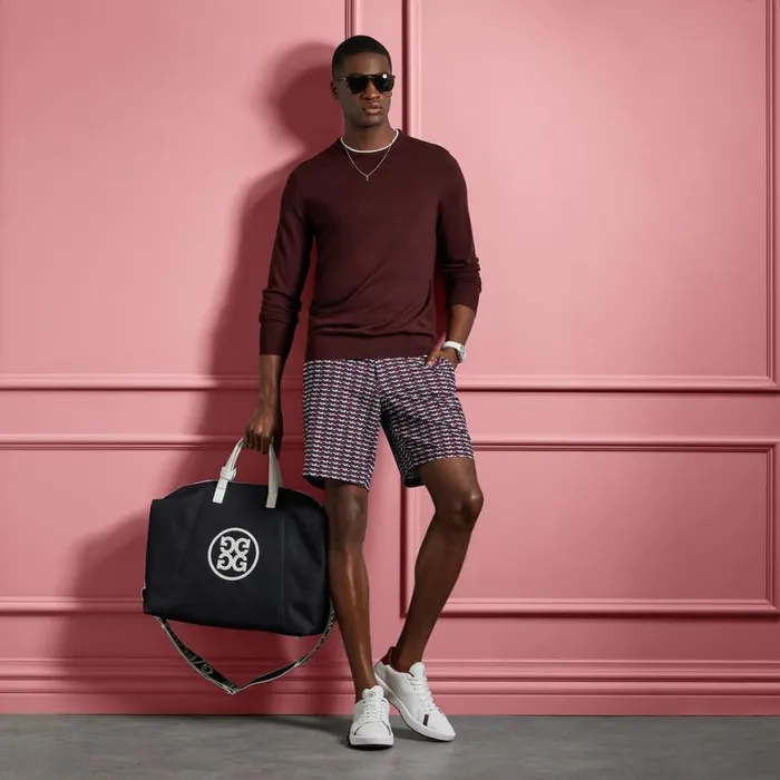 Shorts Men GFORE BRICK STRIPE MAVERICK 4WAY STRETCH SHORT Cabernet Shorts Men GFORE BRICK STRIPE MAVERICK 4WAY STRETCH SHORT Cabernet