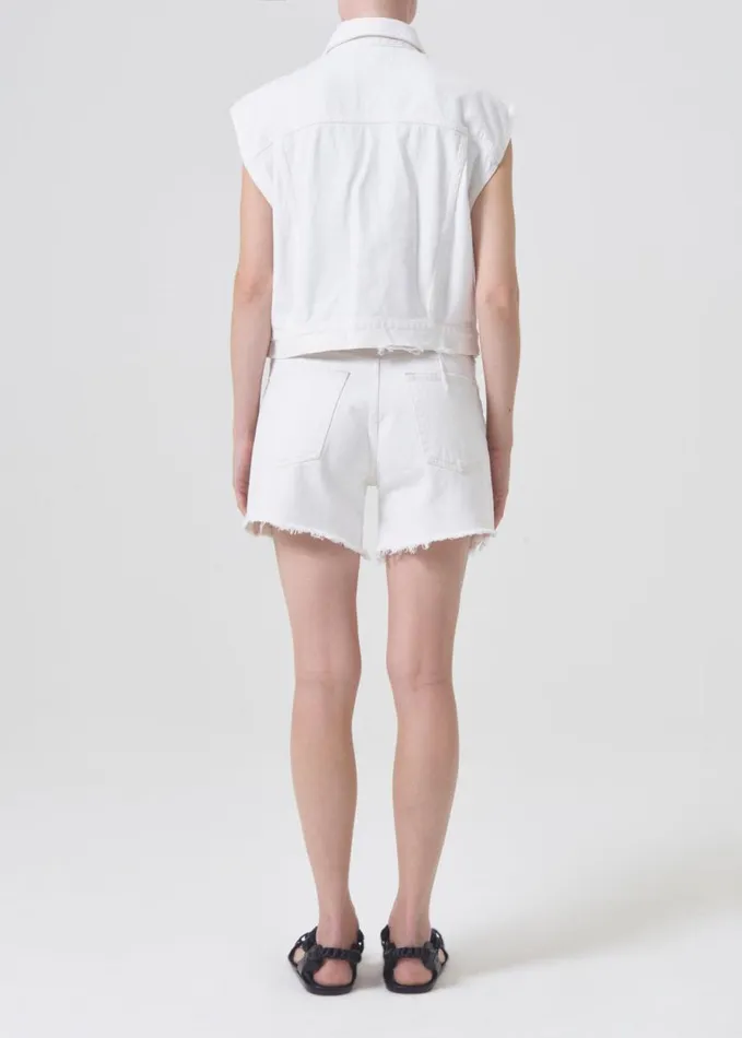 Shorts Women Agolde Parker Long Short In Panna Cotta