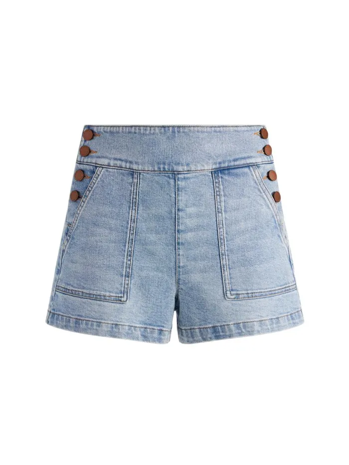 Shorts Women Alice Olivia DONALD JEAN SHORT Rockstar Blue