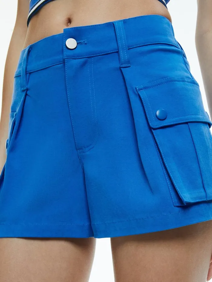 Shorts Women Alice Olivia JOETTE LOW RISE CARGO SHORT French Blue