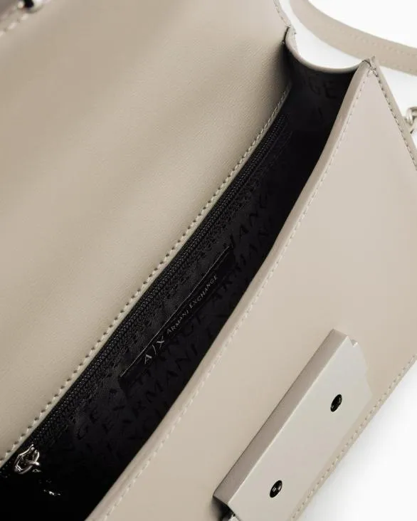 Shoulder Bag With Metal Logo Beige Women Armani Crossbody Bags Shoulder Bag With Metal Logo Beige Women Armani Crossbody Bags