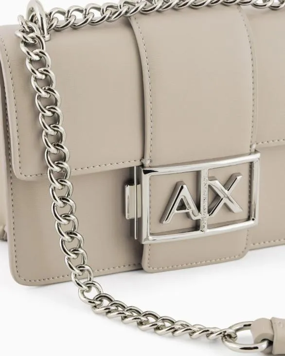 Shoulder Bag With Metal Logo Beige Women Armani Crossbody Bags Shoulder Bag With Metal Logo Beige Women Armani Crossbody Bags