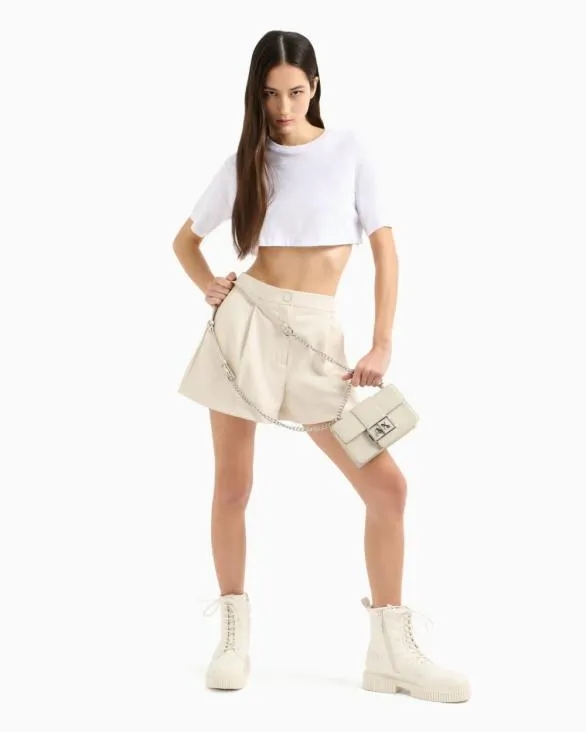 Shoulder Bag With Metal Logo Beige Women Armani Crossbody Bags Shoulder Bag With Metal Logo Beige Women Armani Crossbody Bags