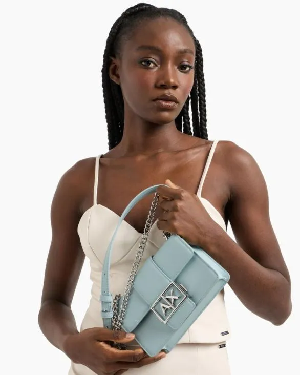 Shoulder Bag With Metal Logo Beige Women Armani Crossbody Bags Shoulder Bag With Metal Logo Beige Women Armani Crossbody Bags