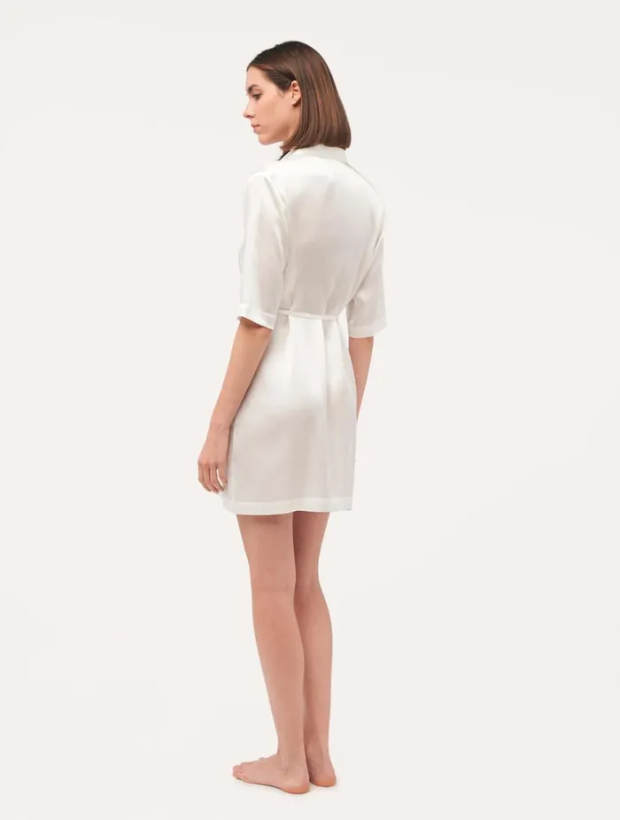 Silk Long Shirt In White Sleepwear La Perla Silk Sleepwear Silk Long Shirt In White Sleepwear La Perla Silk Sleepwear