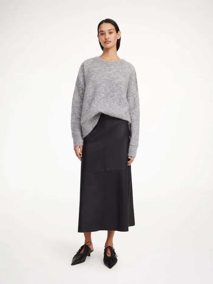 Simoas Leather Skirt Black Women By Malene Birger Skirts