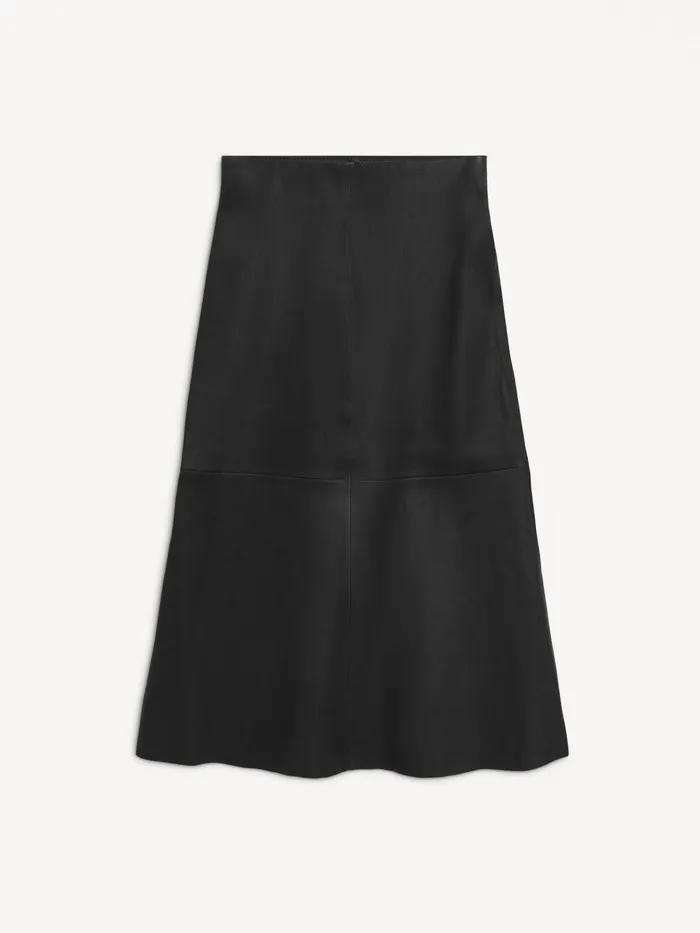 Simoas Leather Skirt Black Women By Malene Birger Skirts