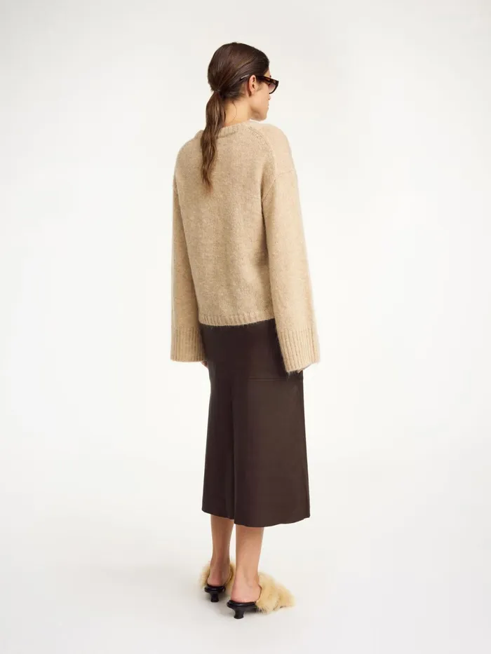 Simoas Leather Skirt Dark Mahogany Women By Malene Birger Skirts