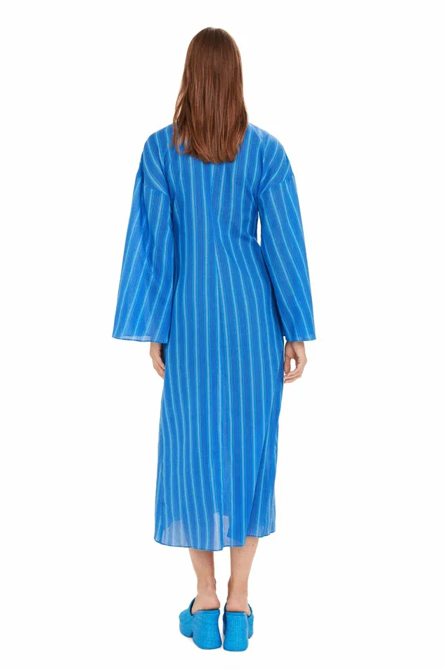 Simon Miller Dresses Women Sm X Mango Agua Dress Blue Stripe Simon Miller Dresses Women Sm X Mango Agua Dress Blue Stripe