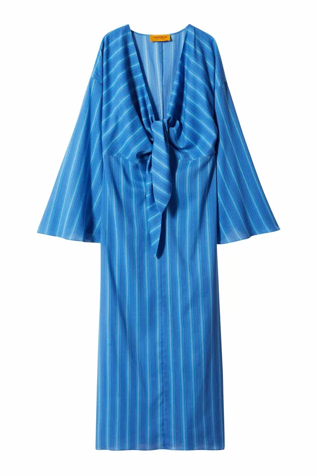 Simon Miller Dresses Women Sm X Mango Agua Dress Blue Stripe Simon Miller Dresses Women Sm X Mango Agua Dress Blue Stripe