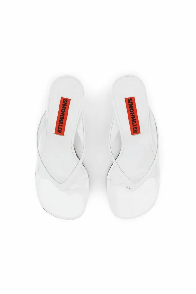 Simon Miller Heels Women Beep Thong White Patent Simon Miller Heels Women Beep Thong White Patent
