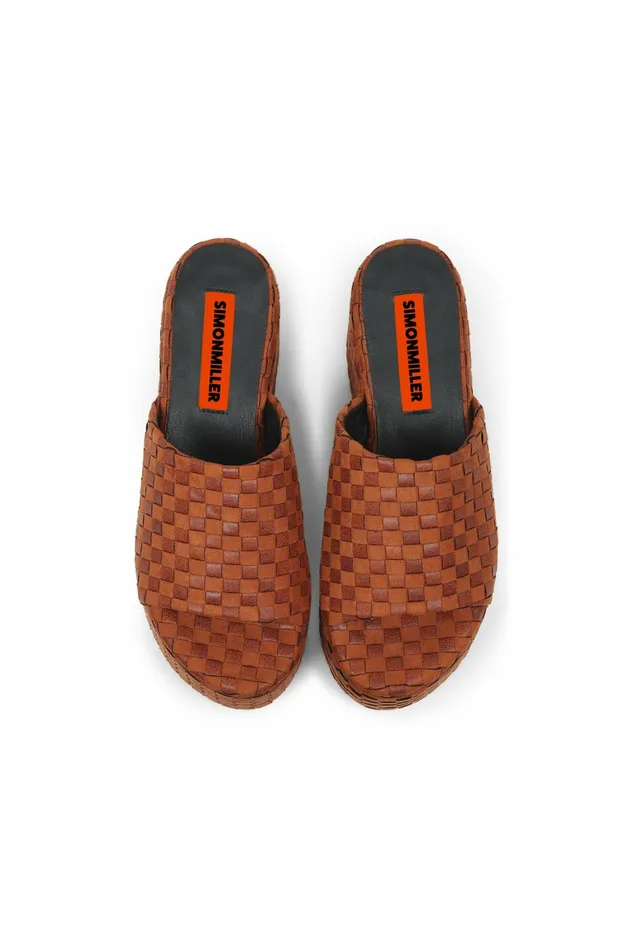 Simon Miller Platforms Women Blackout Platform Sepia Brown Checkerboard Simon Miller Platforms Women Blackout Platform Sepia Brown Checkerboard