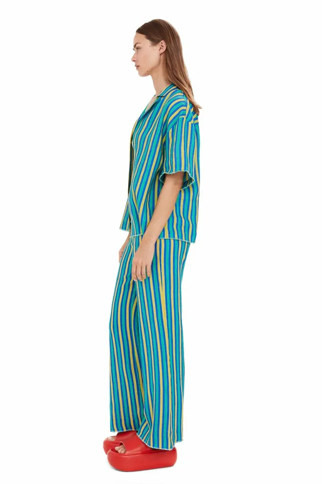 Simon Miller Prints Women Sm X Mango Linen Iguana Shirt Multi Stripe Simon Miller Prints Women Sm X Mango Linen Iguana Shirt Multi Stripe