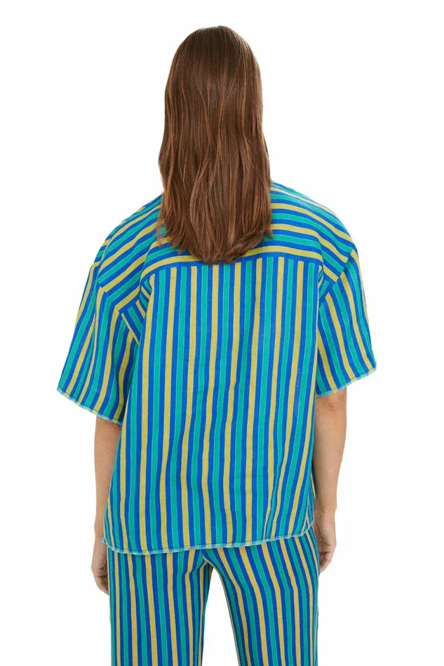 Simon Miller Prints Women Sm X Mango Linen Iguana Shirt Multi Stripe Simon Miller Prints Women Sm X Mango Linen Iguana Shirt Multi Stripe
