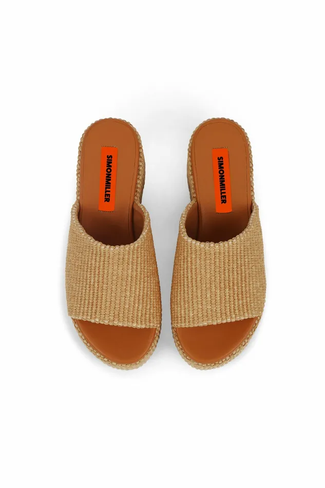 Simon Miller Sandals Women Blackout Platform Natural Raffia Simon Miller Sandals Women Blackout Platform Natural Raffia