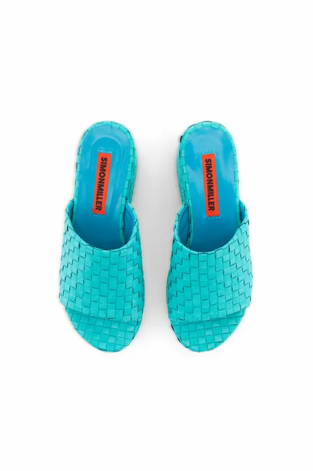 Simon Miller Sandals Women Blackout Platform Suburban Blue Checkerboard Simon Miller Sandals Women Blackout Platform Suburban Blue Checkerboard