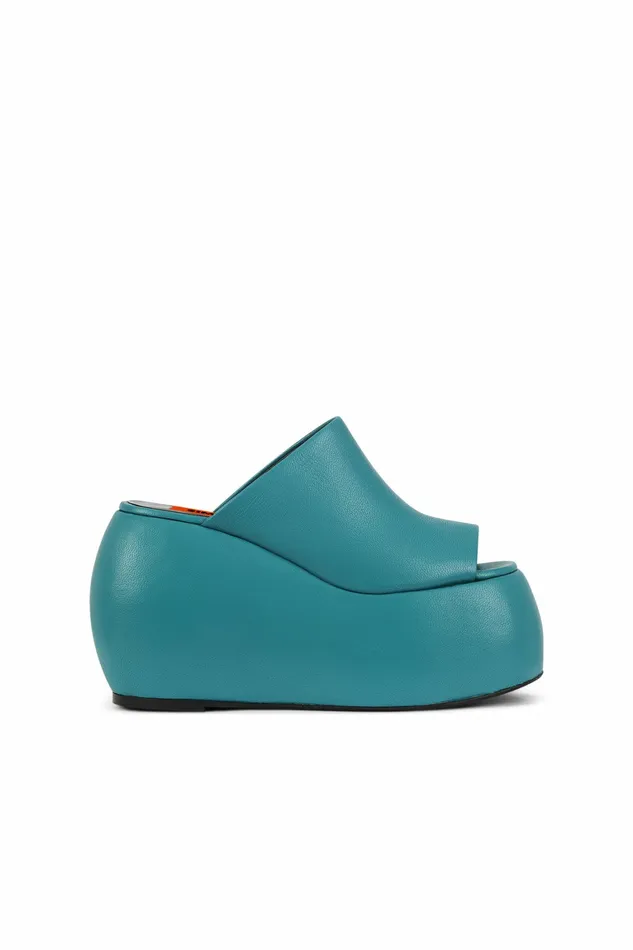 Simon Miller Sandals Women Platform Bubble Wedge Taffy Blue