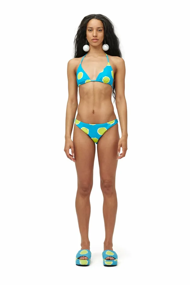 Simon Miller Swim Women Bwai Bikini Bottom Suburban Blue Valley Green Dot Print Simon Miller Swim Women Bwai Bikini Bottom Suburban Blue Valley Green Dot Print
