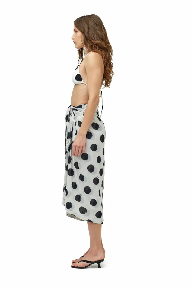Simon Miller Swim Women Mesh Balboa Skirt Macadamia Black Dot Print Simon Miller Swim Women Mesh Balboa Skirt Macadamia Black Dot Print