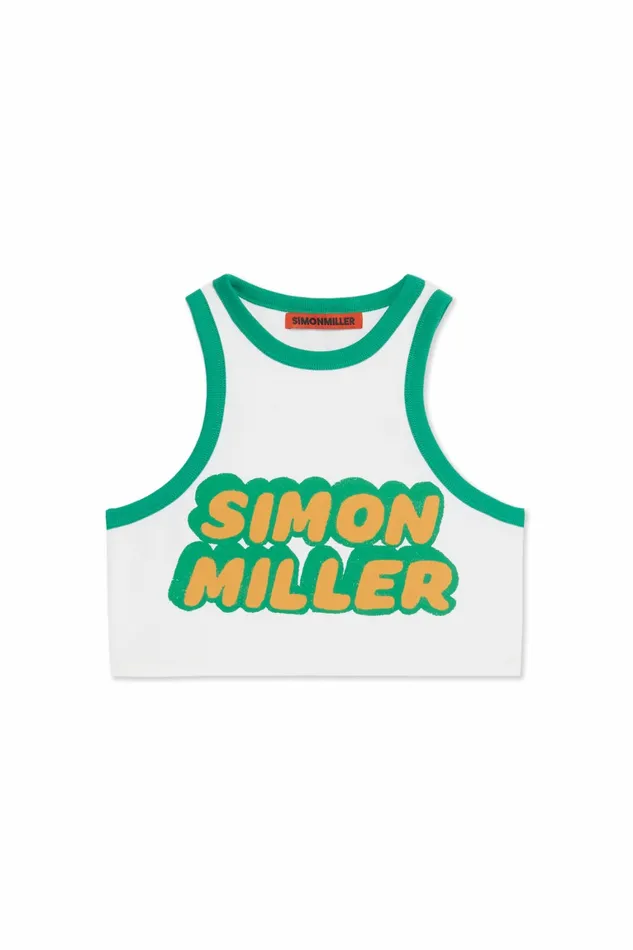 Simon Miller Tees Women Dibby Tank Gummy Green Dibby Graphic