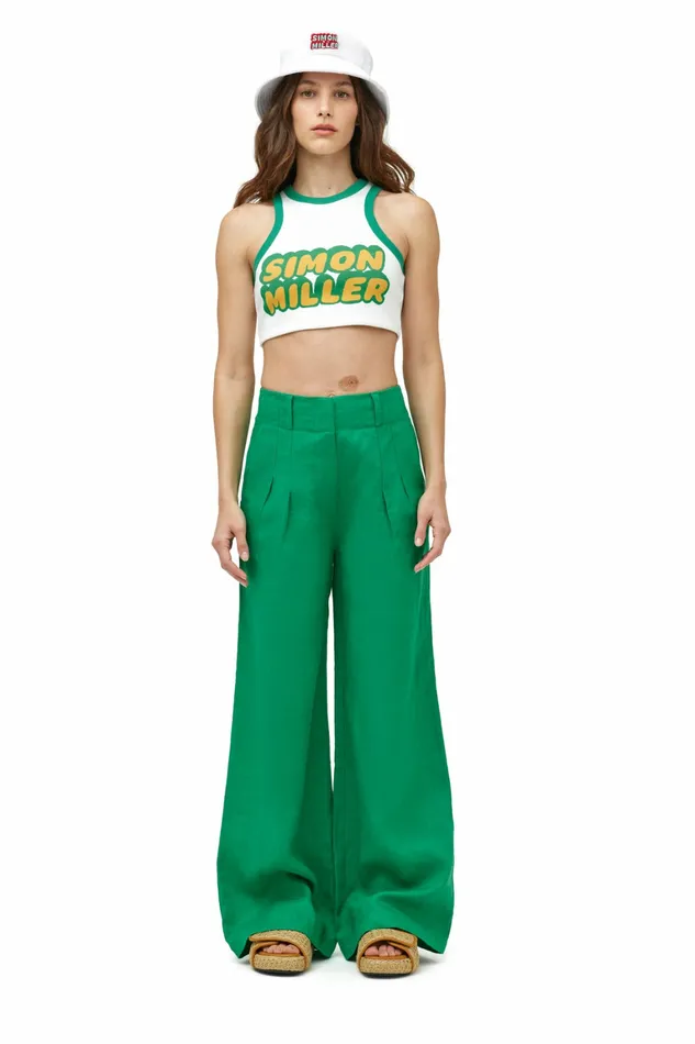 Simon Miller Tees Women Dibby Tank Gummy Green Dibby Graphic Simon Miller Tees Women Dibby Tank Gummy Green Dibby Graphic
