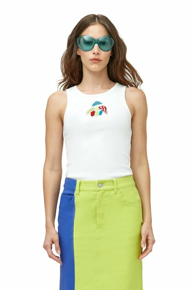 Simon Miller Tops Women Waza Tank Mushroom Graphic Simon Miller Tops Women Waza Tank Mushroom Graphic