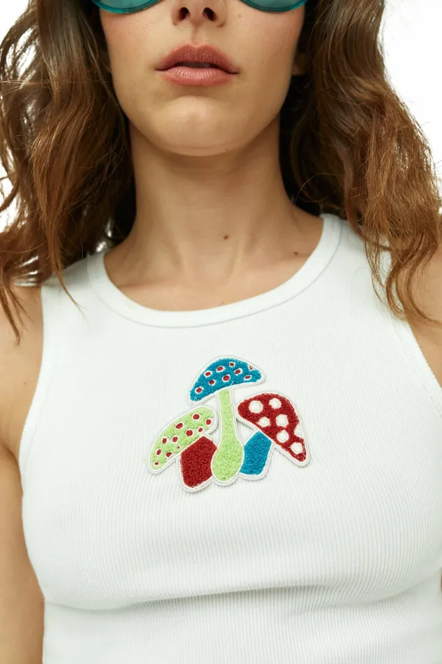 Simon Miller Tops Women Waza Tank Mushroom Graphic Simon Miller Tops Women Waza Tank Mushroom Graphic