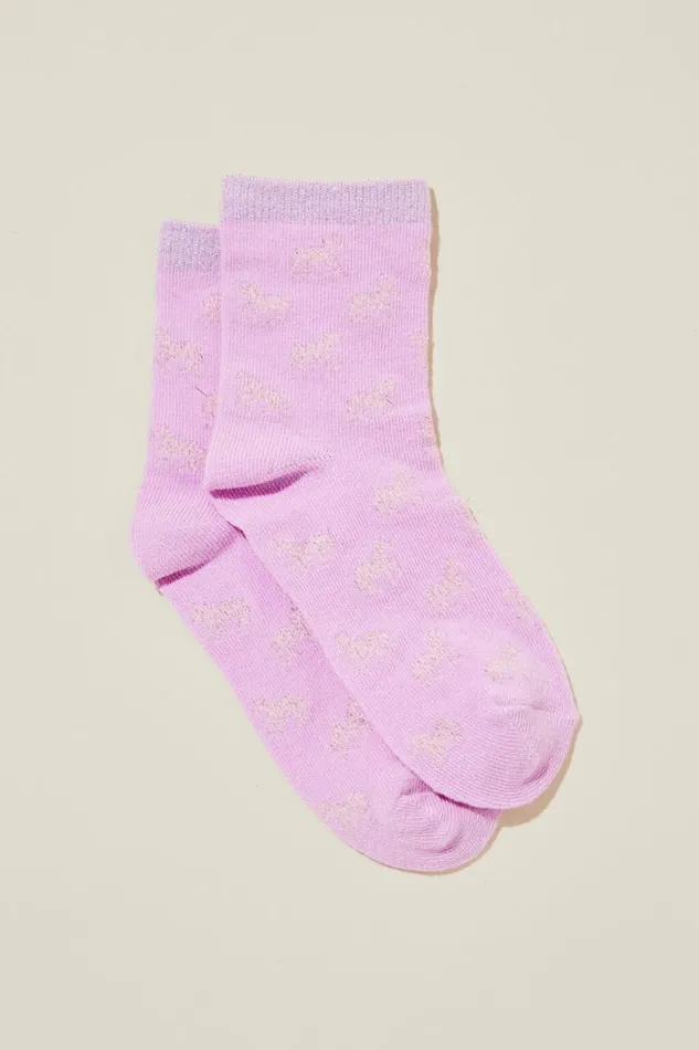 Single Pack Crew Socks Pale Violetunicorns GirlsBoys Cotton On Socks and Tights Single Pack Crew Socks Pale Violetunicorns GirlsBoys Cotton On Socks and Tights