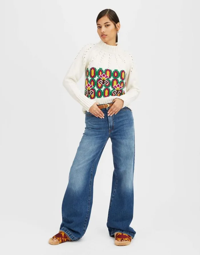 Ski Lift Sweater Arcturus Place White Women La Double J Knitwear