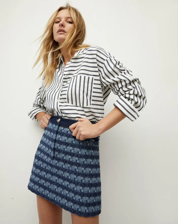 Skirts and Shorts Shop Veronica Beard Trufino Skirt Blue Multi