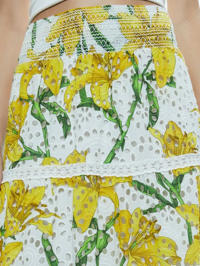 Skirts Women Alice Olivia AISHA TIERED MAXI SKIRT Stargazer Multi Lg
